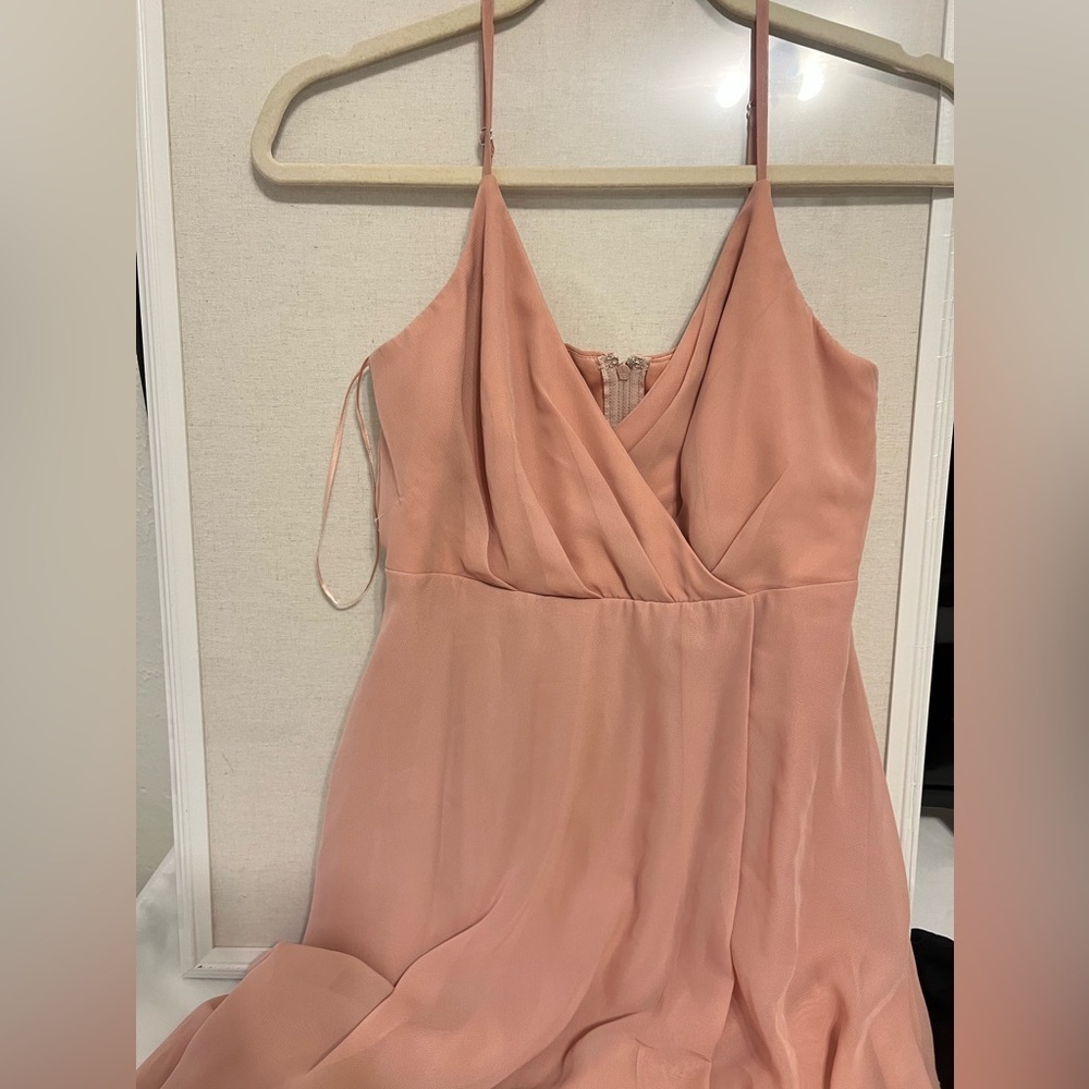 Birdy Grey Kaia Chiffon Dusty Rose Dress - Picture 4 of 11